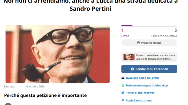 Lucca: perché hanno votato contro una strada intitolata a Pertini?