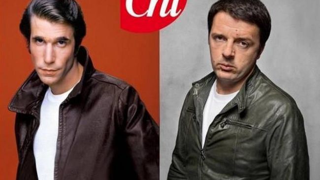 Renzi diventa Fonzie su Chi, gara di commenti sui Social Network