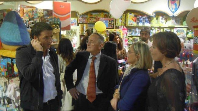 Matteo Renzi ai festeggiamenti dei 90 anni di Dreoni Giocattoli