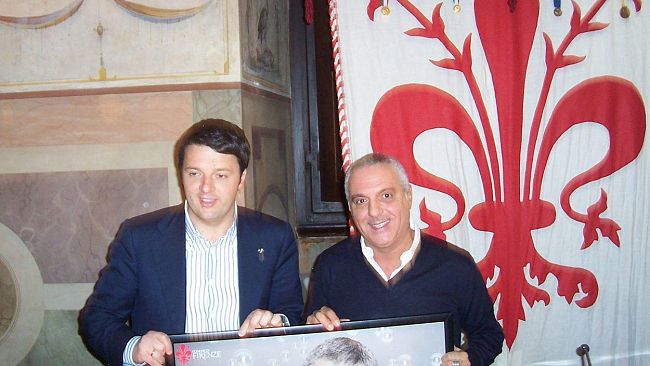 ''Renzi non esiste''. Panariello incontra il sindaco in Palazzo Vecchio