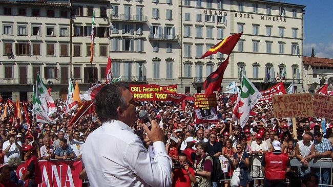 Sciopero Cgil, a Firenze. Critiche a Renzi, applausi per Rossi (Foto)