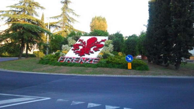 Mondiali: una composizione floreale per accogliere i ciclisti