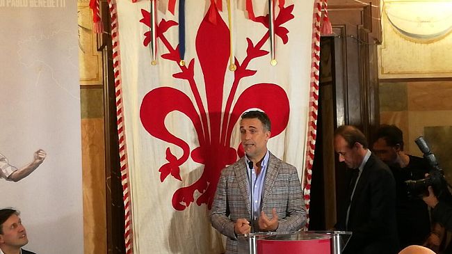 Batistuta a pranzo con il sindaco Nardella