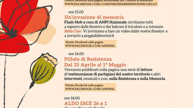 Arci Firenze festeggia il 25 Aprile in diretta Facebook con tanti ospiti