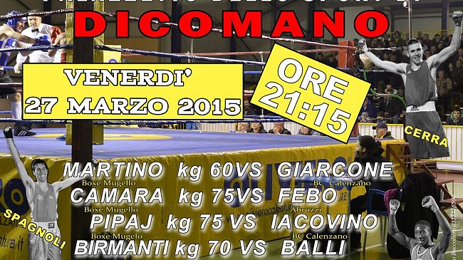 Boxe dilettantistica a Dicomano