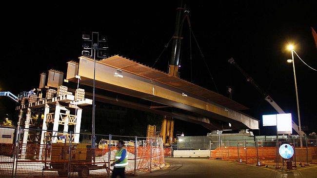 Tramvia San Donato: dopo la Fiorentina, posa del Viadotto
