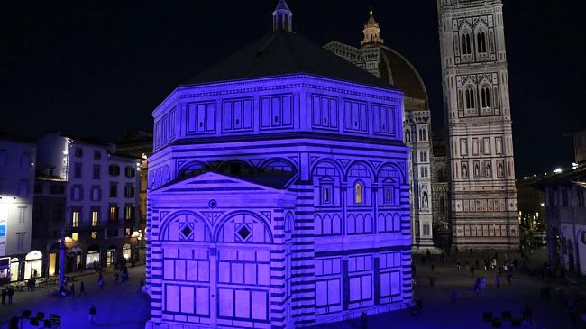 Diabete, il Battistero di Firenze si illumina di blu