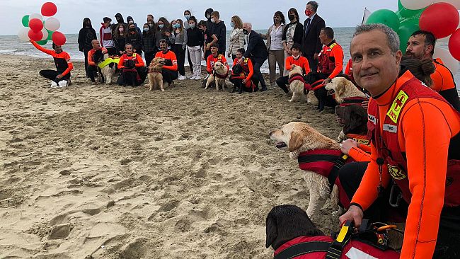 Bagnini a quattro zampe sul Litorale