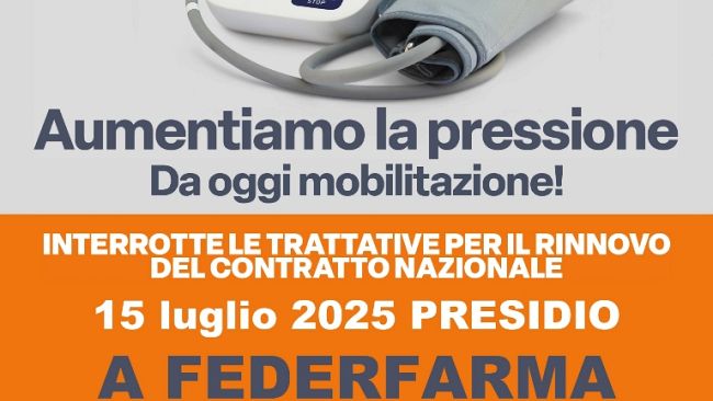 Lavoratori delle farmacie in piazza per il contratto
