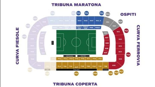 Fiorentina, il punto sui settori disponibili dello stadio