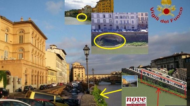 Voragine Lungarno Torrigiani: sotto accusa manutenzione ed utili
