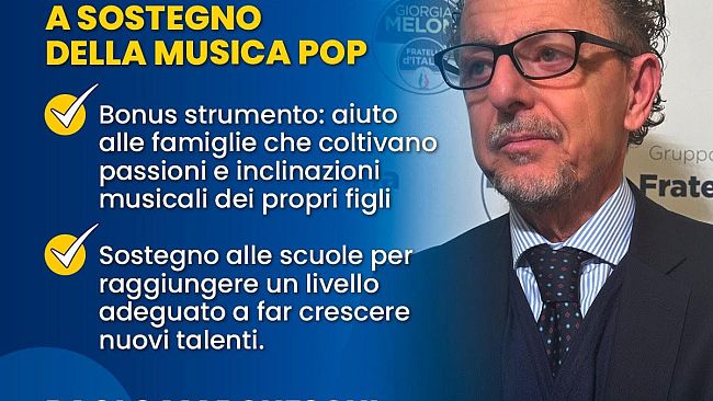 FdI: un disegno di legge per promuovere e valorizzare la musica pop