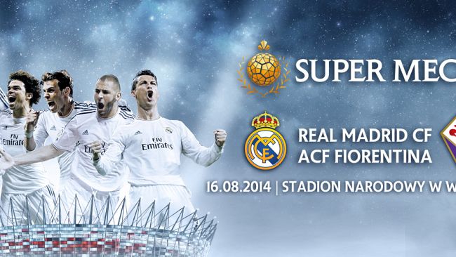 Real Madrid-Fiorentina il 16 agosto a Varsavia