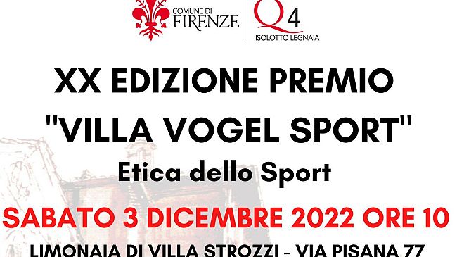  Premio Villa Vogel Sport: edizione numero 20
