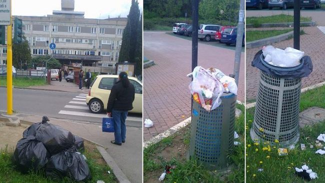 Santa Maria Annunziata, rifiuti abbandonati davanti alla struttura ospedaliera