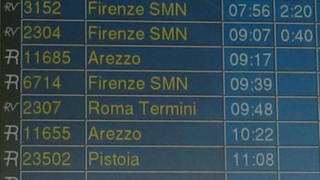 Ritardi da record su tratta Arezzo-Valdarno-Firenze