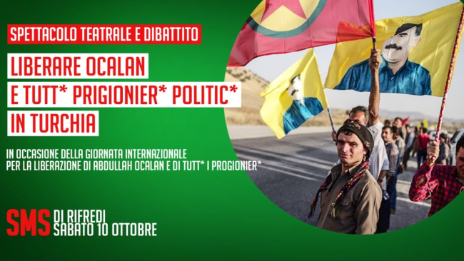 Mobilitazione in Italia per Abdullah Öcalan: domani iniziativa all'SMS di Rifredi