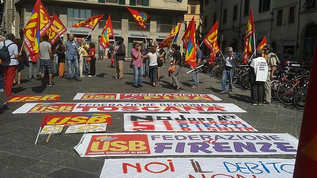 Sciopero a Firenze dei lavoratori pubblici: