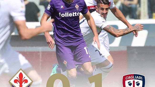 La Fiorentina è sconfitta dal Cagliari