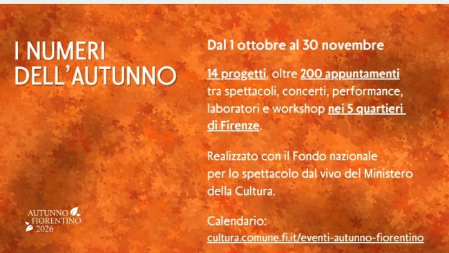 Autunno Fiorentino, le proposte 2026