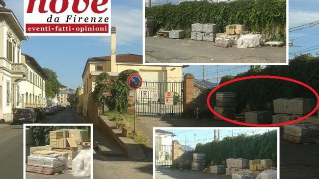 Campo di Marte: mattonelle gialle alla fermata del treno