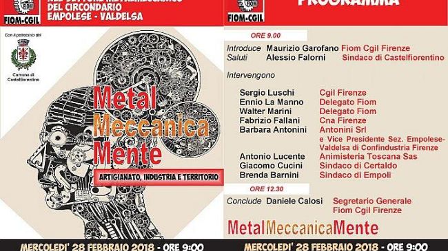 Convegno della Fiom Cgil di Firenze su artigianato, industria e territorio