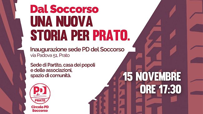Prato, il Partito Democratico riapre il circolo del Soccorso