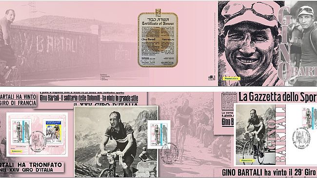 Francobolli speciali dedicati a Gino Bartali