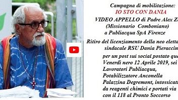 Appello di Padre Zanotelli per il ritiro del licenziamento della delegata sindacale