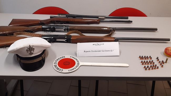 Gavinana: denunciato un anziano col vizietto delle armi