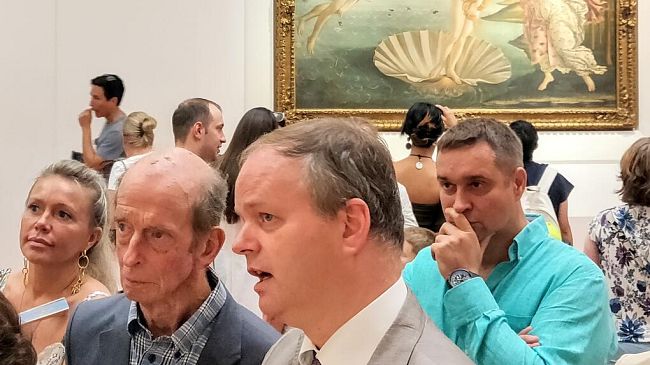 Visita reale agli Uffizi: S. A. Edward Duca di Kent