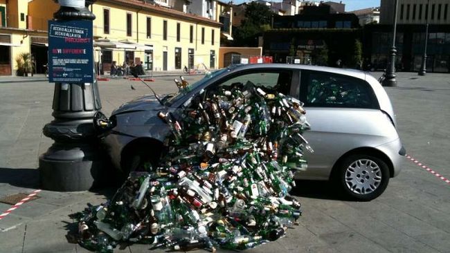 Sicurezza stradale: da oggi la prima installazione di “guerrilla marketing”