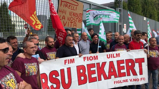 Bekaert: incerto l'impegno per la reindustrializzazione 