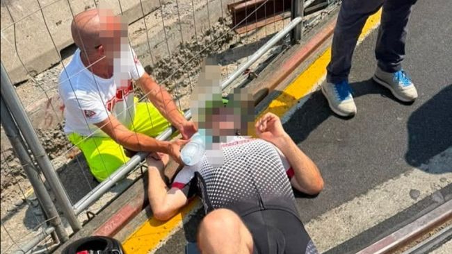 ciclista-cade-in-zona-cantieri-tramvia-interviene-lambulanza