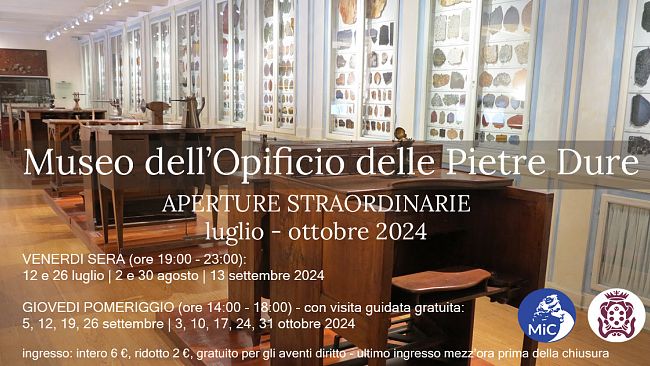 Museo dell’Opificio delle Pietre Dure, aperture straordinarie