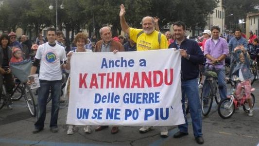 Centinaia di partecipanti alla pedalata per la pace