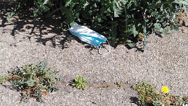 Guanti e mascherine gettati per terra, rischio multa e denuncia penale