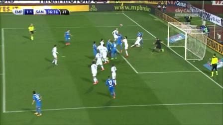 Pari e patta tra Empoli e Sampdoria. Quagliarella e Laurini in gol, il suo primo gol in serie A .