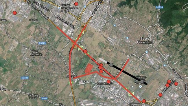Piana Sana: mappa delle criticità intorno al nuovo aeroporto di Peretola