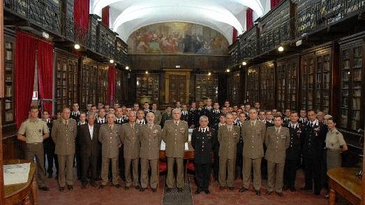Allievi della scuola Carabinieri di Roma in visita all'IGM di Firenze