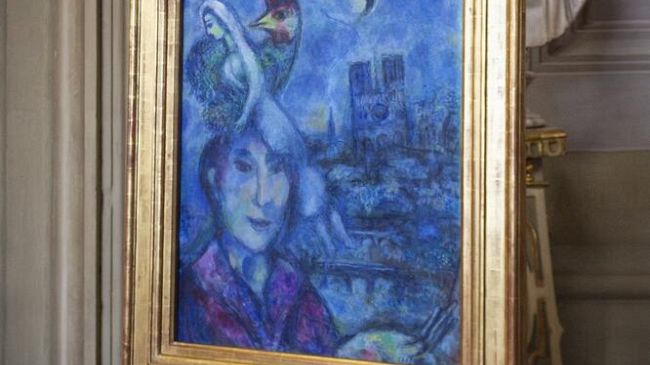 Palazzo Pitti: esposto oggi l'autoritratto di Marc Chagall con Notre Dame