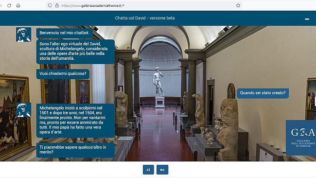 Chatta col David, un progetto di intelligenza artificiale