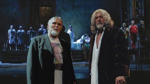 Roberto Andò e Moni Ovadia nel ''Mercante di Venezia'' di Shakespeare