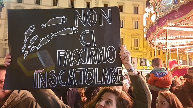 Sardine fiorentine in pullman a Roma per la manifestazione nazionale
