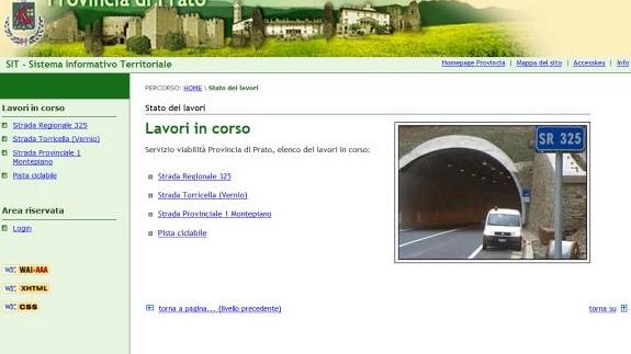 In Internet le foto con lo stato di avanzamento dei lavori pubblici