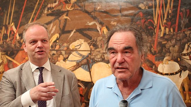 Il Premio Oscar Oliver Stone agli Uffizi