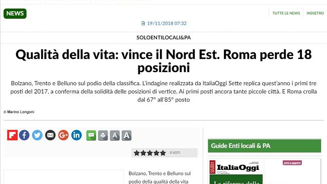Classifica di Italia Oggi: torna l’attenzione sui dati e sui quotidiani economici