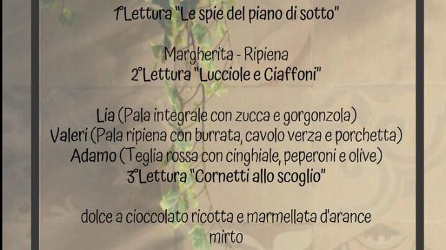 Ghevido: Il 22 Novembre i Racconti di Adamo e Lia vanno in pizzeria 
