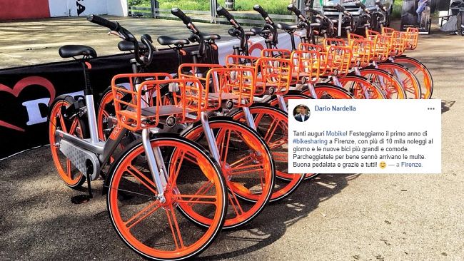Un anno di Mobike a Firenze: i costi del servizio tra corse singole ed abbonamenti