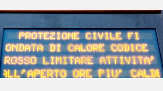 Caldo, ancora bollino rosso a Firenze 